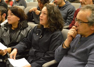 Marcela Cartes y el docente Andrés Mejía del DIQ