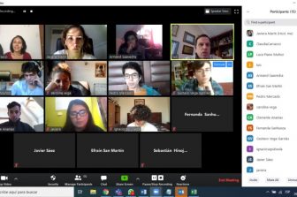 Primera reunión online entre decano, vicedecana y estudiantes de 1er año