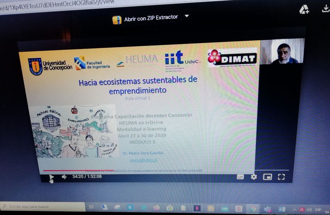 FI UdeC efectúa capacitación en I+D+i+e para Consorcio HEUMA