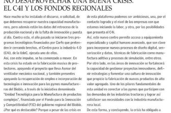 Columna de Opinión: No desaprovechar una buena crisis. El C4i y los fondos regionales