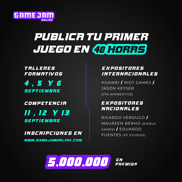 Estudiantes de la FI UdeC armaron Game Jam On Line para crear video juegos en 48 horas