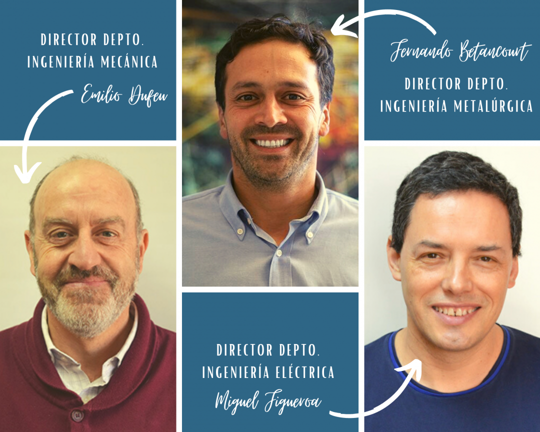 Tres Departamentos de Ingeniería renuevan sus Directores