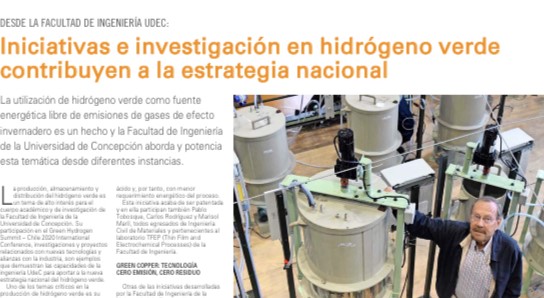 Iniciativas e investigación en Hidrógeno Verde contribuyen a la estrategia nacional
