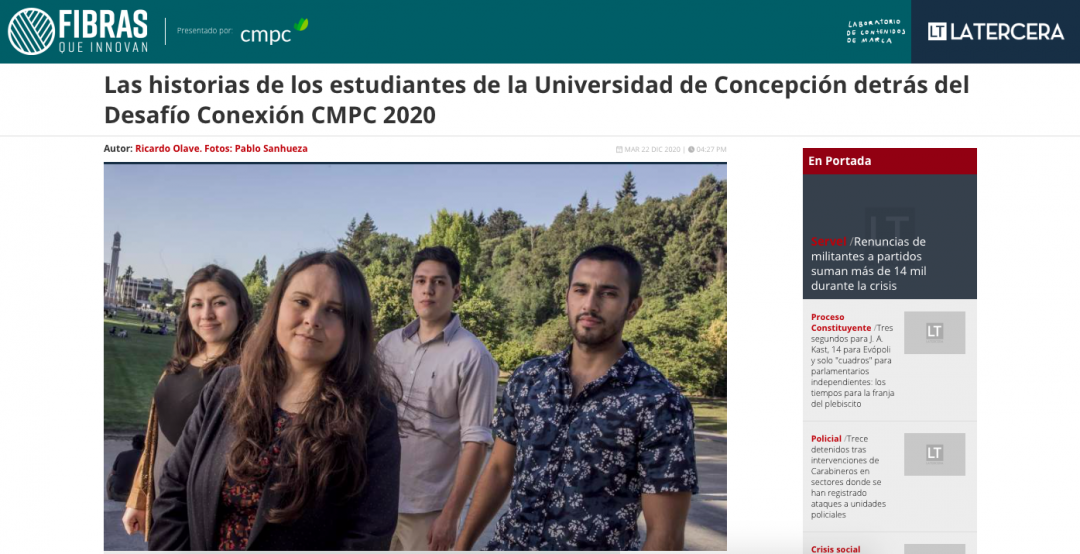 Ingenieras e ingenieros FI UdeC detrás del Desafío Conexión CMPC 2020
