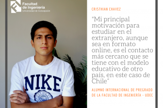 Estudiante internacional: Cristhian Chávez de Perú
